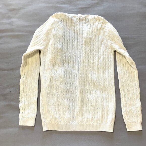 NWT 2 White Knitted Toddler Cardigans. Button Down. Ribbed. Unisex - Picture 8 of 11